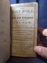 Load image into Gallery viewer, The Holy Bible Containing the Old Testament and The New, 1797. In Two Volumes, With Contemporary Provenance Inscriptions, and Two Copies of the Psalms of David Bound In