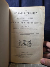 Load image into Gallery viewer, The English Version of the Polyglot Bible Containing the Old and New Testaments, Circa 1880. With Five Beautiful Pages of Color Maps and in a Contemporary Tooled Binding