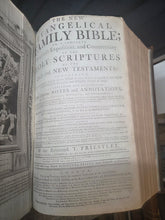 Load image into Gallery viewer, The New Evangelical Family Bible or, a complete Paraphrase, Exposition, and Commentary on the Holy Scriptures of the Old and New Testaments, 1793(?). A Folio Bible with 90 Massive Plates of Illustration