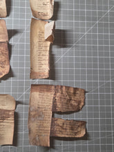 Load image into Gallery viewer, European Genizah. A Collection of 8 Medieval Hebrew Manuscript Fragments on Vellum, Circa 1200-1300. Rare Examples of Recently Excised Manuscript Waste, Likely from a Passover Haggadah or Siddur Prayer Book