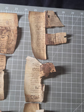 Load image into Gallery viewer, European Genizah. A Collection of 8 Medieval Hebrew Manuscript Fragments on Vellum, Circa 1200-1300. Rare Examples of Recently Excised Manuscript Waste, Likely from a Passover Haggadah or Siddur Prayer Book