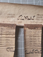 Load image into Gallery viewer, European Genizah. A Collection of 8 Medieval Hebrew Manuscript Fragments on Vellum, Circa 1200-1300. Rare Examples of Recently Excised Manuscript Waste, Likely from a Passover Haggadah or Siddur Prayer Book