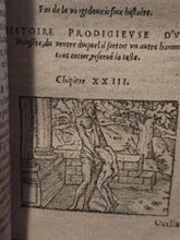 Load image into Gallery viewer, Histoires Prodigieuses Extraictes de Plusieurs Famaux Autheurs, 1595. A Rare and Fantastical Collection of Tales about Monsters, Demons, Extraordinary Events, and More, with Almost 100 Woodcuts