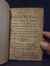 Load image into Gallery viewer, Les Occultes Merveilles et Secretz de Nature A Rare, 1574. On Occult Secrets, Demonic Illnesses, Healing Gems, and More