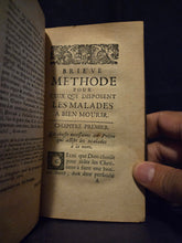 Load image into Gallery viewer, Methode Pour Assister les Malades et les Ayder a Faire une Bonne Mort, 1693. An Extremely Scarce French Edition of this Jesuit Ars Moriendi or Art of Dying Well Text