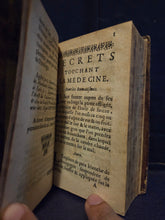 Load image into Gallery viewer, Secrets Touchant la Medicine; Bound With; Plusieurs secrets rares et curieux; Bound With; Le Medecin des-interressé, 1668/1708/1695. A Unique Sammelband of Medical Works, including Texts on Metallurgy, Economics, and More