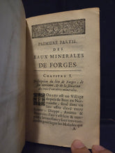 Load image into Gallery viewer, Nouveau Systeme des Eaux Minerales de Forges, 1699. On Mineral Waters and Disease, with Three Full Page Engravings
