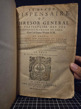 Load image into Gallery viewer, Le Grand Dispensaire ou Thrésor Général et Particulier des Préservatifs, 1609. An Extremely Rare Edition of Wecker’s Treatise on Alchemy, Chemistry, and Pharmacuticals, with Numerous Woodcuts