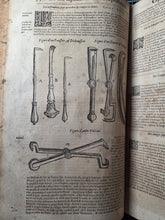 Load image into Gallery viewer, Les Oeuvres d'Ambroise Pare, 1664. The 12th Edition of Pare’s Collected Works, with Hundreds of Woodcuts Showing Monstrous Creatures, Anatomical Views, Surgical Procedures, Tools, Deformities, and Much More