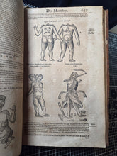 Load image into Gallery viewer, Les Oeuvres d'Ambroise Pare, 1664. The 12th Edition of Pare’s Collected Works, with Hundreds of Woodcuts Showing Monstrous Creatures, Anatomical Views, Surgical Procedures, Tools, Deformities, and Much More