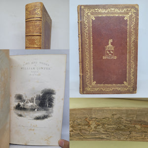 The Works of William Cowper: His Life, Letters, and Poems, 1851. Fore-Edge Painting