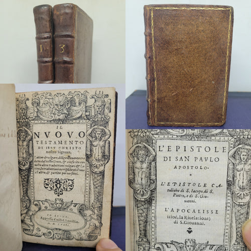 Il Nuovo Testamento di Jesu Christo nostro signore, Latino et volgare, diligentemente tradotto dal testo Greco, et conferito con molte altre traduttioni volgari et Latine, le traduttioni corrispondenti l'una a l'altra, et partite per versetti, 1558.