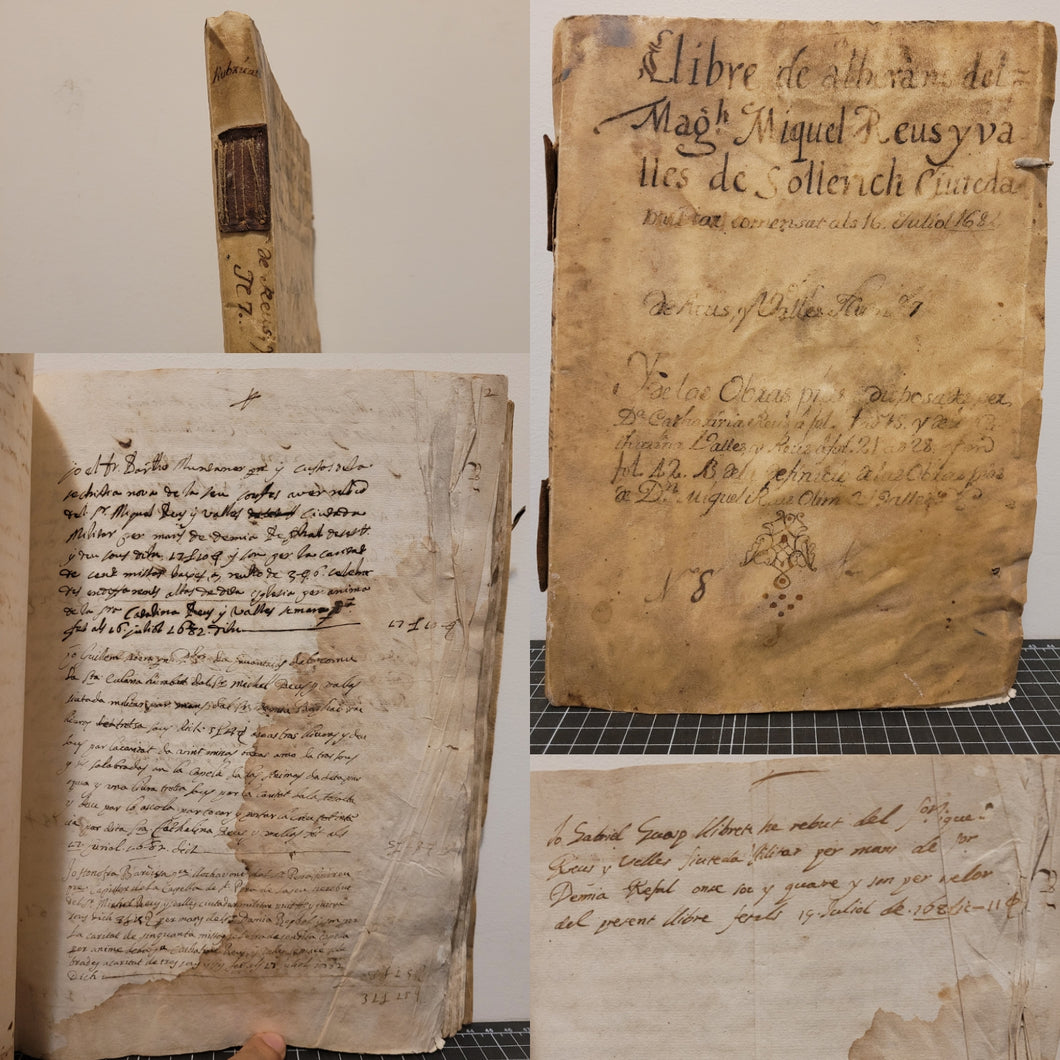 Manuscript of Delivery Notes for Mag.h Miguel Reus and Valles de Sollerich, 1682
