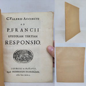 C. Valerii Accincti ad P. Franci Epistolam tertiam responsio, 1696
