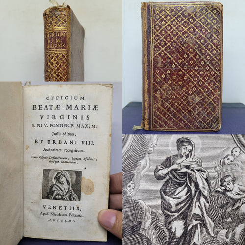 Officium Beatae Mariae Virginis. S. Pii V Pontificis Maximi jussu editum, et Urbani VIII auctoritate recognitum, 1761. Book of Hours