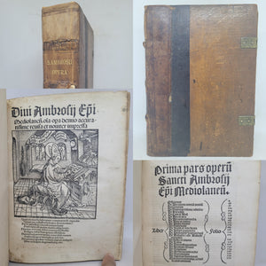 Saint Ambrosius. Opera, 1506. Volume 1 of 3. Contemporary Wooden Boards