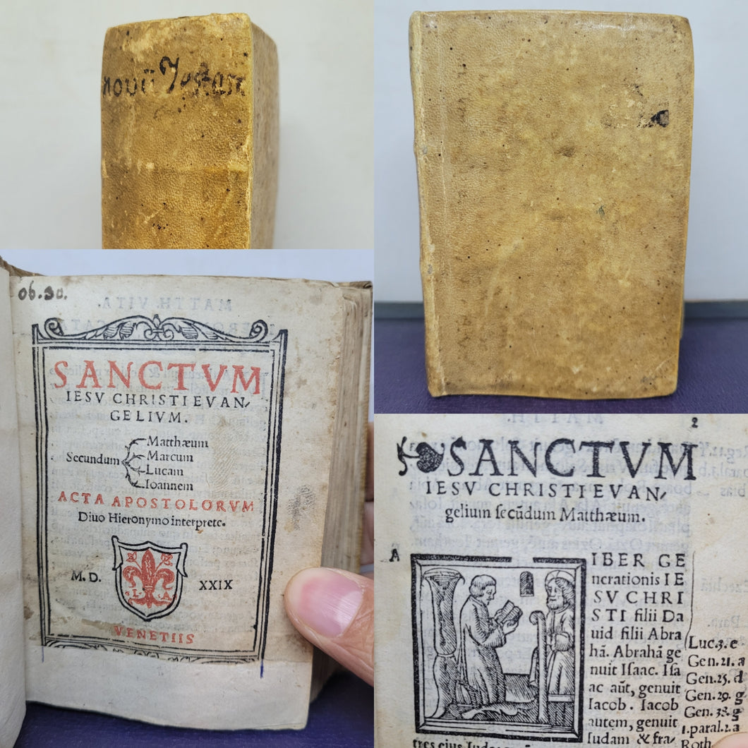 Sanctum Iesu Christi Evangelium. Secundum Matthaeum Marcum Lucam Ioannem acta apostolorum diuo Hieronymo interprete, 1529