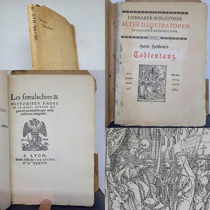 Les Simulachres & Historiees Faces de la Mort, 1884 Facsimile of the Original 1538 Lyon Imprint. With Massive Margins