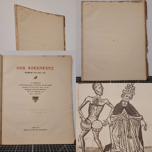 Der Totentanz: Blockbuch von etwa 1465. 27 Darstellungen in photolithographischer Nachbildung nach dem einzigem Exemplar im Codex Palat. germ. 438 der Heidelberger Universitats-Bibliothek; mit einer Einleitung von W.L. Schreiber, 1900
