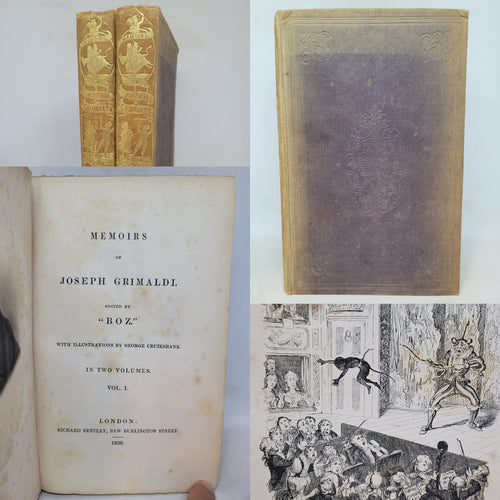 Memoirs of Joseph Grimaldi, 1838. First Edition, Second Issue. Original Publisher’s Cloth