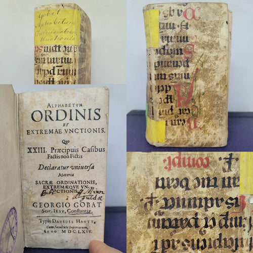 Alphabetum Ordinis et extremae unctionis: Quo XXIII. Praecipuis Casibus Factis non Fictis Declaratur universa Materia Sacrae Ordinationis, Extremaeque Unctionis, 1664