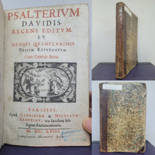 Load image into Gallery viewer, Psalterium Davidis recens editum, et mendis quamplurimis passim repurgatum: cum Canticis sacris, 1658