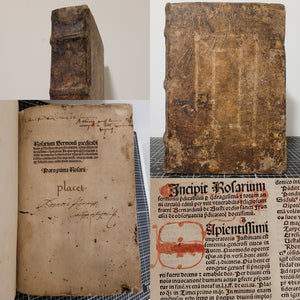 Rosarium Sermonu Predicabilium ad Faciliorem Pedicantium Commoditatem Novissime Compilatum Pars Prima; Bound With; Defensorium Montis Pietatis Contra figmenta omnia emule falsitatis, 1508/1503. Nicely Rubricated