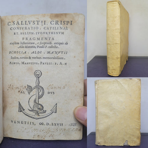 C. Sallustii Crispi Coniuratio Catilinae Et Bellum Iugurthinum: Fragmenta eiusdem historiarum, e scriptorib. antiquis ab Aldo Manutio, 1567