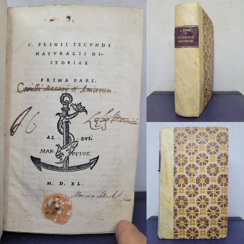 C. Plinii Secundi Naturalis historiae Prima Pars, 1536. Neatly Annotated