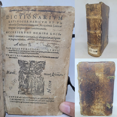 Dictionarium Latinogermanicum et Uice Uersa Germanicolatinum, 1554. With 12th(?) Century Vellum Tabs