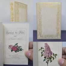 Load image into Gallery viewer, Le Parterre de Flore, 1820. Scarce Miniature Book Bound in a Silk Cartonnage Binding