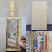 Load image into Gallery viewer, Hore itemerate dei genitricis virginis marie, secundum vsum ecclesie Romane  totaliter , 1511. Extremely Scarce Illuminated Books of Hours Printed on Vellum in Oblong Format, With 4 Large Miniatures, 5 Smaller Figures