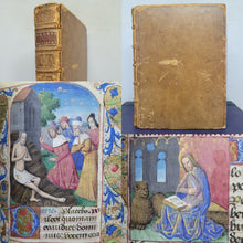 Load image into Gallery viewer, ***RESERVED*** Book of Hours, use of Paris, Circa 1480-1490. Illuminated Manuscript on Parchment from France. Master of the Cluny Romuleon. 1 Large Miniature, 8 Smaller Miniatures, 2 Historiated Initials. Beautiful Illuminated Decorative Borders