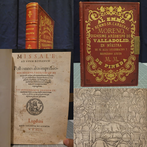 Missale ad usum Romanum post omnes alias impressiones recens: faciliori et miro quodam ordine, ad commoditatem sacerdotis apte distinctum, 1546. Four Copies Recorded on USTC. Copy Gifted to Archbishop of Valladolid