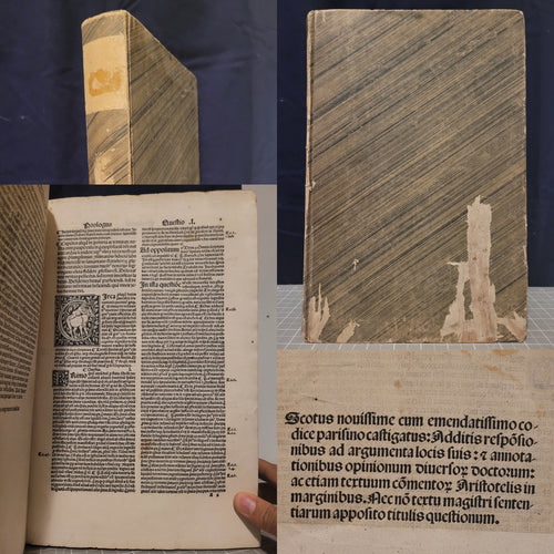 Scotus Nouissime cum emendatissimo codice parisino castigates, 1497 [Quaestiones in quattuor libros Sententiarum Petri Lombardi]. Volumes I-III of IV. Complete Sets of the Sentences Commentaries Unusually Uncommon in Institutions