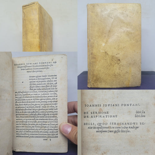 Ioannis Iouiani Pontani De Sermone libri sex. De aspiratione libri duo. Belli, quod Ferdinandus Senior Neapolitanus Rex cum Ioanne Andeganiensium Duce gessit libri sex, 1520