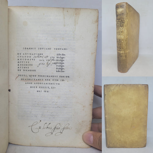 oannis Iouiani Pontani. De Aspiratione libri duo. Charon dialogus. Antonius dialogus. Actius dialogus. Aegidius dialogus. Asinus dialogus. De sermone libri sex...., 1519