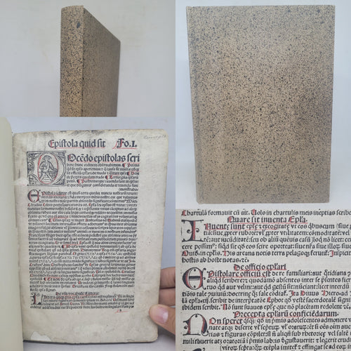Opus pro conficiundis epistolis de generibus epistolarum de vocabulis que abhorrent a Latinitate de orationibus quibus in epistolis....de militia Christiana oratio de militia Christiana, 1512