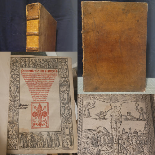 Pontificale Secundum Ritum Sacrosancte Romane Ecclesie, 1520. The Third Giunta Pontificale, Beautifully Illustrated with Over 150 Woodcuts
