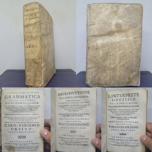La Nuova e Piu Accurata Grammatica; Bound With; Grammatica succinta; Bound With; Introduttione alla lingua castigliana, 1656. Sammelband Third Edition of Lonchamps’ Grammatical Works