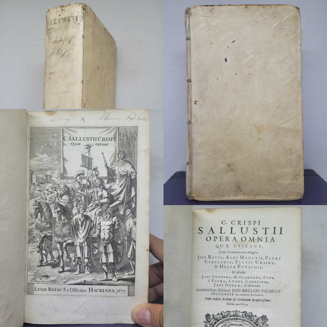 C. Crispi Sallustii Opera Omnia Quae Exstant Cum Commentariis integris Joh. Rivii, Aldi Manutii, Petri Ciacconii, Fulvii Ursini, et Heliae Putschii, Et selectis Jani Gruteri, H. Glareani, Cypr. `a Popma, Ludov. Carrionis, Jani Douzae, & aliorum, 1677