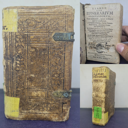 Examen Sive Itinerarium Ordinandorum, Tam ordinandis, quam ordinatis apprime necessarium, 1629. With A Few Inscriptions