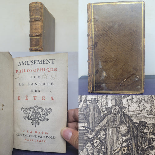 Amusement Philosophique sur le Langage des Betes; Bound With; Le Cabinet Jesuitique, 1739/1682. Two Works Rarely Seen Bound Together