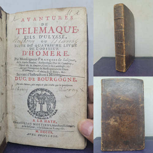 Avantures de Telemaque, fils d'Ulysse: ou, Suite du quatrième livre de l'Odysseé d'Homere, 1703