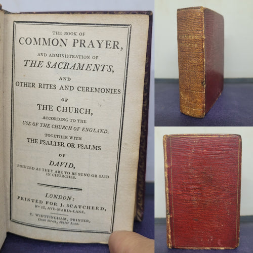 The Book of Common Prayer, and administration of the sacraments; Bound With; A New Version of the Psalms of David, fitted to the tunes used in churches, Early 19th Century. Near Miniature Prayer Book