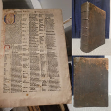 Load image into Gallery viewer, Concordantiae Bibliorum, 1485. Koberger Concordance with a Beautiful 11-Line Pen and Ink Initial, and Occasional Rubrication. Exceedingly Rare at Auction, and bearing the provenance of Windberg Abbey
