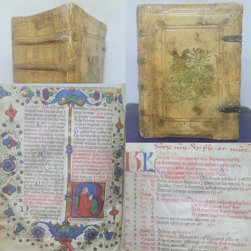 The von Wolkenstein Breviary, 1499. Franciscan Use. Illuminated Manuscript on Parchment from Italy, Ferrara. With 12 Historiated Initials, 25 Illuminated Initials, and Several Large Borders