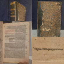 Load image into Gallery viewer, Opera [Bucolica and Georgica, with argumenta (comm. Servius, Landinus and Mancinellus); Aeneis, with argumenta (comm. Servius, Donatus and Landinus)]. Add: Maphaeus Vegius: Liber XIII Aeneidos. Additional texts, 1491-1492. A Rare Virgil