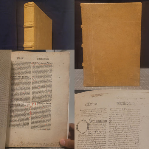 ***RESERVED*** Quaestiones Perutiles Super total Philosophia Naturali, 1481. First Edition of Aristotle Commentaries on Science, Medicine, Astronomy, and More