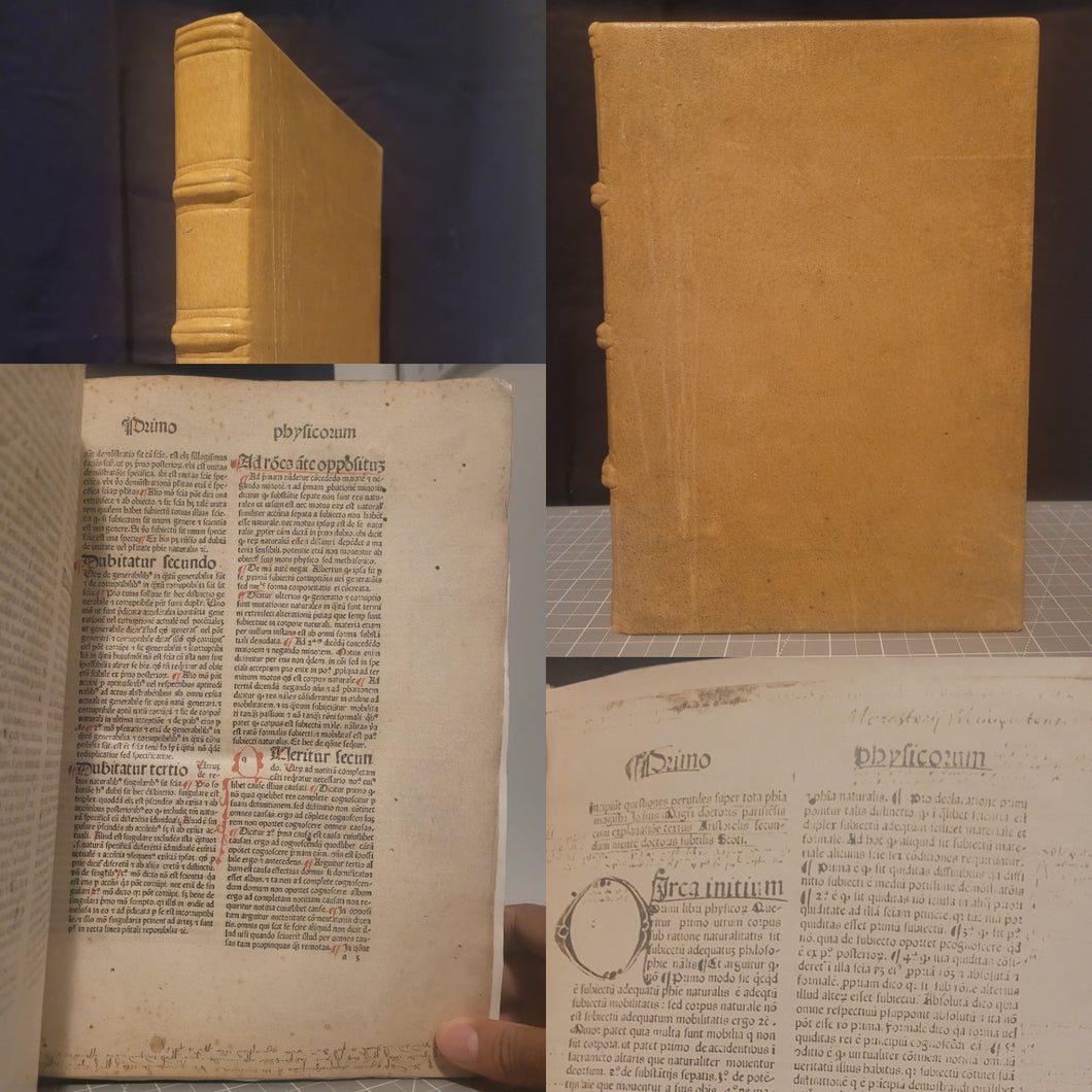 ***RESERVED*** Quaestiones Perutiles Super total Philosophia Naturali, 1481. First Edition of Aristotle Commentaries on Science, Medicine, Astronomy, and More